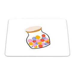 Bonamaison, Tappetino per il mouse rettangolare con stampa digitale, antiscivolo, per ufficio e casa, dimensioni: 22 x 18 cm