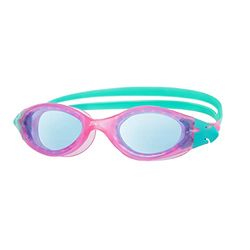 Zoggs Panorama Junior simglasögon för barn med UV-skydd, bred vision och anti-dimma (6-14 år), rosa/turkos/nyans blå