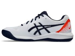 ASICS Heren Gel-Dedicate 8 Sneaker, 5.5 UK, Wit Blauw Uitgestrekt, 39.5 EU