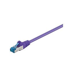 goobay 94155 CAT 6a Patch Cable, S/FTP (PiMF), Violet, 0.25 m Length