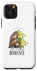 Custodia per iPhone 11 Pro Roman Romance Italy Lemons Travel Fell in Love with Roma