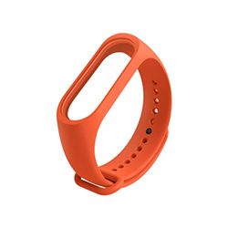 Armbanden voor Xiaomi Mi Smart Band 4 / Mi Band 3, kleurrijke reservearmband van siliconen voor Xiaomi Mi Band 4 / Mi Band 3, oranje