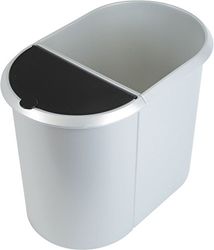 Helit H6220900 duosystem, återvinningsskorg, 20 l, silver