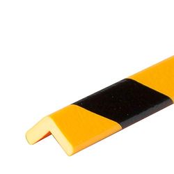 Knuffi 10015 hoekbeschermingsprofiel van polyurethaanschuim, type E, geel/zwart, lengte 1 m