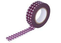 Masking Tape Washi Gingham violet 15 mm x 15 m