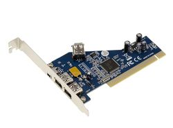 Kalea-INFORMATIQUE Tarjeta controladora de 3 Puertos PCI a FireWire 400 IEEE1394a con chipset TI TSB43AB23