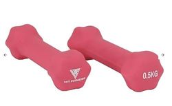 Hit Fitness Unisex vuxen neopren studio dumbbells | 0,5 kg par, rosa