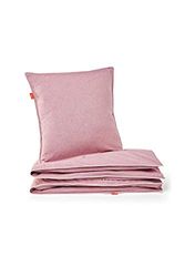 Bibu Reciclado y 50% algodón orgánico, Rosa, Funda nórdica 90 x 120 cm/Funda Almohada 45 x 45 cm