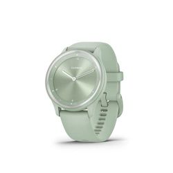 Garmin vívomove Sport - Montre connectée à aiguilles mécaniques et écran tactile - Silver avec bracelet vert d’eau - Boîtier 40 mm