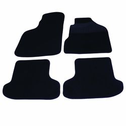 Sakura Mat Set Carpet with Rubber Heelpad for VW Polo 98-02 - Black