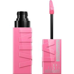 Maybelline New York Rossetto Liquido, Effetto Vinilico, Fino a 16H di Tenuta, Colore Brillante Senza Sbavature, Super Stay Vinyl Ink Pink Mix, Tonalità: 155 Upbeat