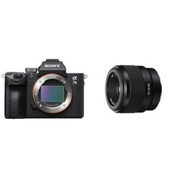 Sony Alpha 7 III Fotocamera Mirrorless Full-Frame, Nero & Obiettivo standard SEL-50F18F (lunghezza focale fissa, 50mm, F1.8, Full Frame, adatto per serie A7, A6000, A5100, A5000 e Nex, E-Mount) Nero