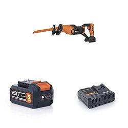 Evolution Power Tools R150RCP-LI Sierra de sable inalámbrica con batería de 5 Ah + paquete de cargador