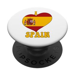 I Love Spain I Heart Madrid Orgullo Español Orgullo Corazón PopSockets PopGrip Adhesivo