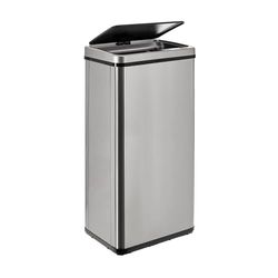 WELL HOME Intelligente vuilnisemmer zonder poten automatisch openen of handmatig contact, 60 l, hoogte: 79,5 x 35,5 x 26 cm, grijs.
