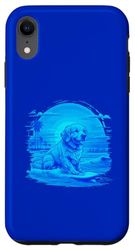 Carcasa para iPhone XR Lindo perro Golden Retriever para enamorarse de la playa surfista