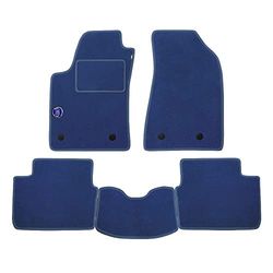 Set Tappetini realizzato per SUBARU LEGACY OUTBACK anno dal 2003 al 2010 in Moquette tessuto di velluto lavabile AZZURRI +Logo