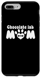 Carcasa para iPhone 7 Plus/8 Plus Chocolate Lab Mamá Perro Mamá Divertido Labrador Mamá Diseñador