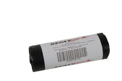 Semy Top Lot de 10 rouleaux de 20 sacs poubelle PEHD avec ruban de fermeture en polypropylène Recto imprimé Noir 360 + 340 x 1100 mm Env. 110 l