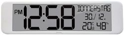 Technoline WS8120 Horloge Murale Radio-pilotée numérique XXL avec Affichage de la température et de l'humidité 44 cm