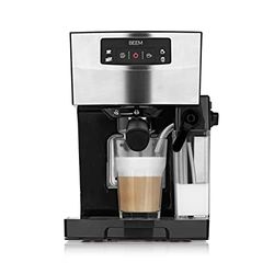 BEEM Espresso-Classico Espressozeefhouder, roestvrij staal met melktank 20 bar, semi-automatisch met individueel instelbaar melkschuim, thermoblok-systeem, kopwarmer en stamper-combilepel