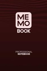 Memobook - Ruby: Elegant Professional Notebook - Organize Your Thoughts and Find Them Easily - Ruby Red Color - 150 Pages for Writing Your Notes - Office Supplies