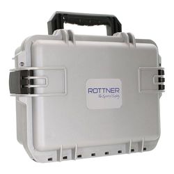 Rottner valigetta per pistole Gun Case mobile, chiusura a scatto, grigio, LxH 395x148 mm, adatta per 2 pistole, munizioni, accessori
