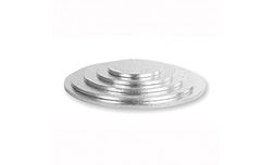 Decora 0931211 CAKEBOARD Silver Ø 50 X H 1,2 CM/20'', Paper, 50 x 1,2 cm