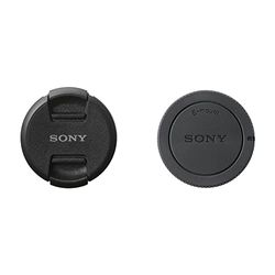 Copriobiettivo frontale con logo SONY (72mm) & ALC-B1EM Copriobiettivo per Corpo Fotocamera, Nero