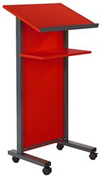 Metroplan Coloured Panel Front Lectern - Red