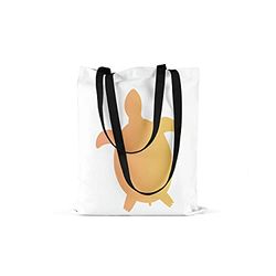 Bonamaison Bolso De Mano Impreso, 100% Algodón, Bolso de la Compra Reutilizable, Bolso De Compras, Ecológico, Plegable, Bolso de Tela de Lona con Asas Negras, 48x55 Cm - Fabricado en Turquía