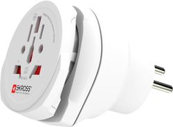 SKROSS - 1.500231-E | Monde vers UK | Adaptateur de Voyage Combo EU vers UK et Monde vers EU - Tension et Puissance 100V – 750W / 250V – 1750W. Max Load 7A. Protection Contre Les Chocs électriques