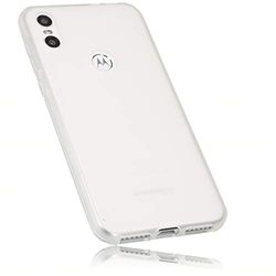 mumbi Hoes compatibel met Motorola One mobiele telefoon case telefoonhoes, transparant wit