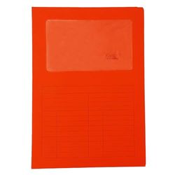 Blasetti Cartelline Portadocumenti con Finestra - Sintex ROSSA raccoglitore documenti per ufficio, Formato A4, Colore Rosso, Confezione 50 pezzi, Carta 120gr, Aperta su due lati