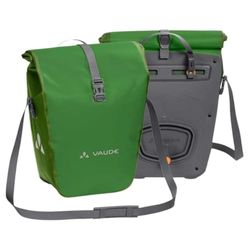 VAUDE Aqua Back Conjunto de 2 sacos para bicicleta adaptáveis ao carregamento e impermeáveis, verde (verde), tamanho único
