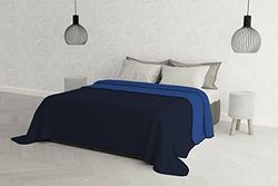 MB Home Italy “Elegant” Edredón estivo, 260x270 cm, BLU Oscuro/BLU Royal