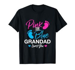 Gender Reveal Grandad Baby Shower Grandpa T-Shirt