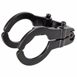 Herrmans Unisex – Akcesoria Rowerowe, Uchwyt na Lampę dla Dorosłych 2021315100, Czarny, 31,8 mm