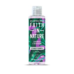 Faith In Nature 300ml Natural Lavender & Geranium Conditioner, Soothing, Vegan & Cruelty Free, No SLS or Parabens, For Normal to Dry Hair