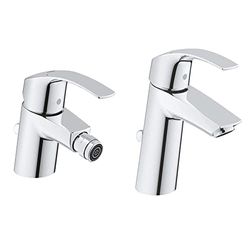 Grohe Eurosmart Miscelatore monocomando per bidet Taglia S + Grohe Eurosmart 23322001 Miscelatore Monocomando per Lavabo, Taglia M, Cromo