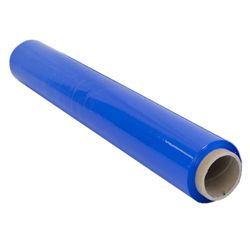 OFITURIA Pellicola per imballaggio 50 cm di larghezza e stirabile fino a 300 metri di lunghezza – Rotolo di pellicola elastica manuale per imballaggio industriale (Blu, 1)