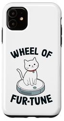 Wheel Of Fur-Tune Cat On Robot Vacuum Cleaner Cat Case for iPhone 11
