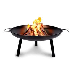 BBQ Collection Vuurschaal - Vuurkorf voor Buiten - Terrashaard - met Handvaten - 60 x 29 CM - Staal - Zwart
