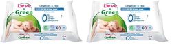 Love & Green - Amor y verdes Sensitive Wipes 56 Piezas (Paquete de 2)