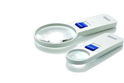 Round LED Magnifier, 7X Magnification with 40mm Lens, Hand-held Magnifier, Easy On/Off Switch, Scratch-Resistant Aspheric Lens, Provides Bright Illumination, Ideal for Close Inspection Tasks