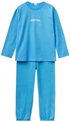 United Colors of Benetton Pyjamas Set Unisex-Barn och tonåringar, Azzurro 16f, S