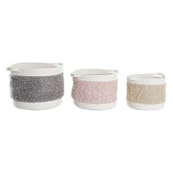 Mand Set 3 Algodon 34 x 34 x 27 roze stang