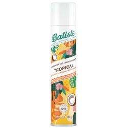 Batiste Shampooing Sec, Tropical, Rafraichit les Cheveux et Apporte du Volume, Parfum Noix de Coco et Ananas, Absorbe Excès de Sebum, Sans Rinçage, 280ml