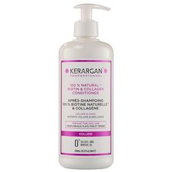 Kerargan - Après-Shampoing Volumisant à la Biotine & Collagène - Pour Cheveux Plats, Fins, Ternes - Hydratant, Renforçant - Sans Sulfate, OGM, Huile Minérale - 500ml