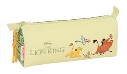 Safta Mufasa Trousse à Crayons avec Fermeture éclair et Compartiment, idéale pour Les Enfants d'âge Scolaire, Confortable et Polyvalente, qualité et résistance, 21 x 7 x 8 cm, Vert/Beige, Vert/Beige,